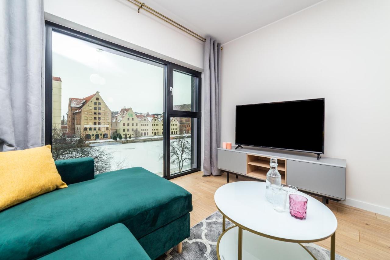 Pobookowane River View Apartments Гданьск Экстерьер фото